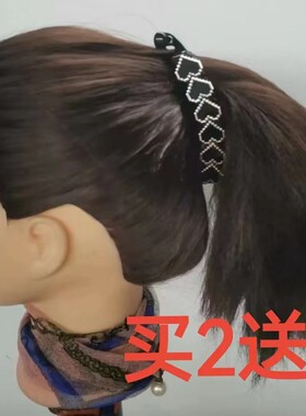 头饰香蕉夹竖夹发饰立式优雅抓夹成人女防滑扭夹水钻发夹马尾发卡