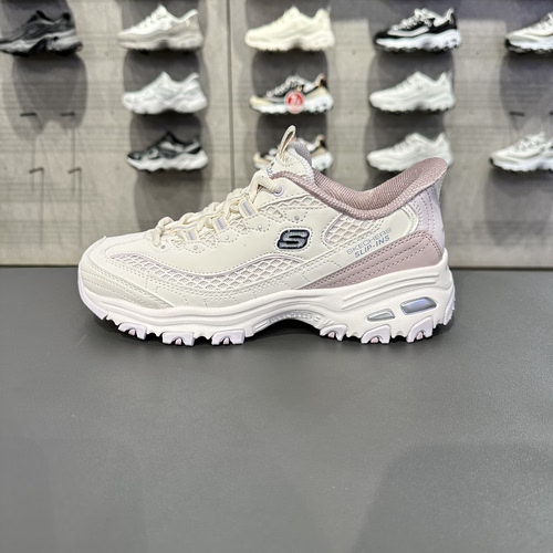 Skechers斯凯奇女子一脚蹬闪穿鞋缓震百搭厚底熊猫鞋老爹鞋150868 - 图2
