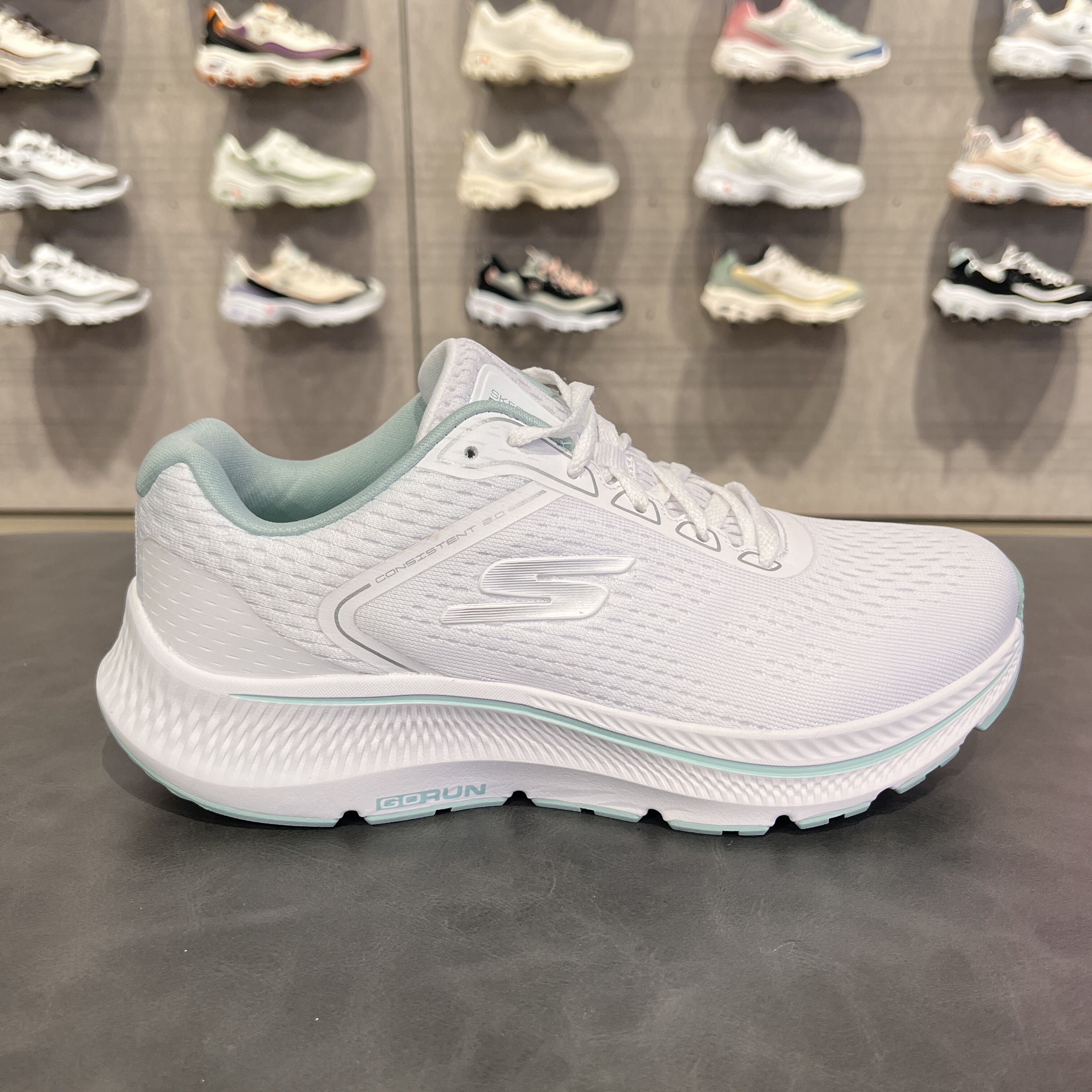 Skechers斯凯奇女款网面透气舒适轻便休闲运动鞋跑步鞋128607 - 图0