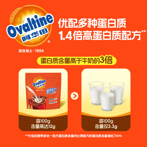 阿华田营养多合一可可粉早代餐冲泡即食烘焙热巧克力粉冲饮品360g - 图1