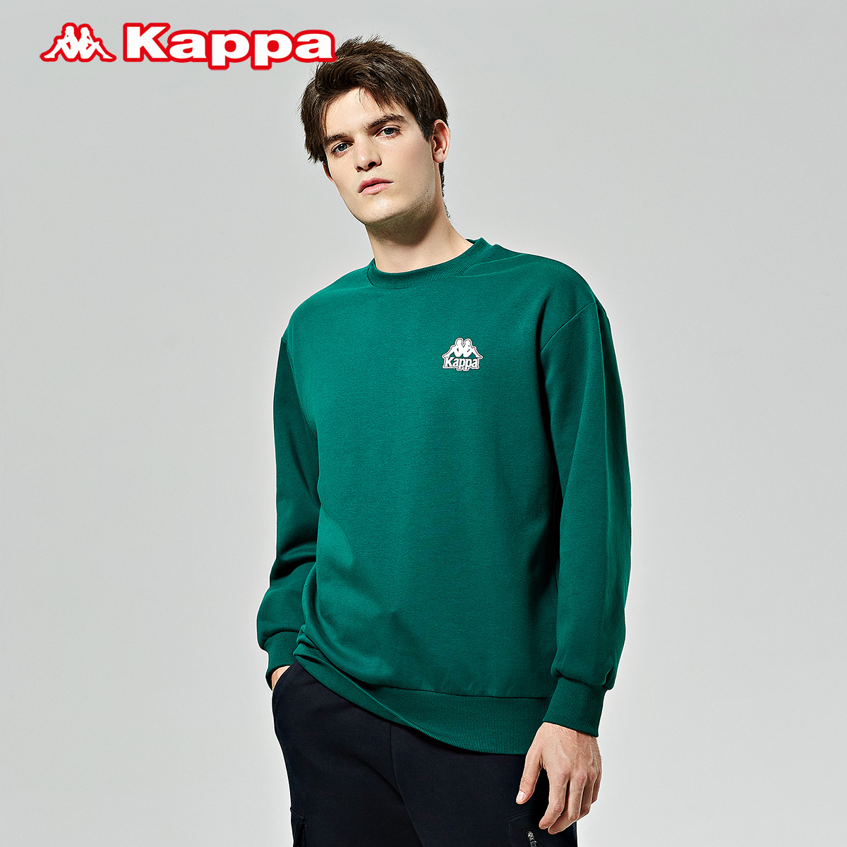 Kappa卡帕套头衫男女宽松运动卫衣休闲圆领外套休闲衣K0CZ2WT93V - 图2