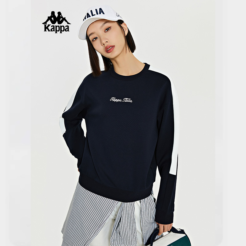 Kappa卡帕女装春季新款运动休闲简约百搭圆领卫衣K0E22WT01 - 图2