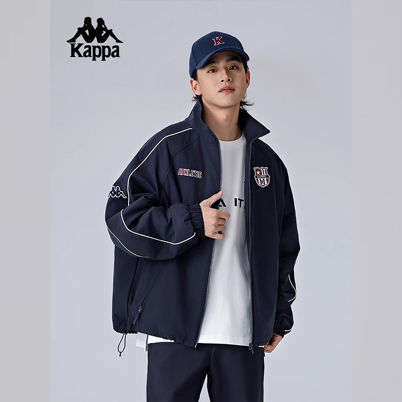 Kappa卡帕男装2025春季新款运动休闲简约百搭立领棉服K0F12MM08 - 图1