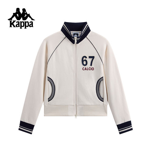 Kappa卡帕女装2026春季新款复古立领针织开衫夹克外套K0G22WK01 - 图1