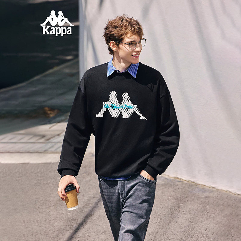 Kappa卡帕男装女装2025秋季新款复古休闲针织套头衫K0FY2WT10D,淘宝优惠券,粉丝福利购,淘宝优惠卷