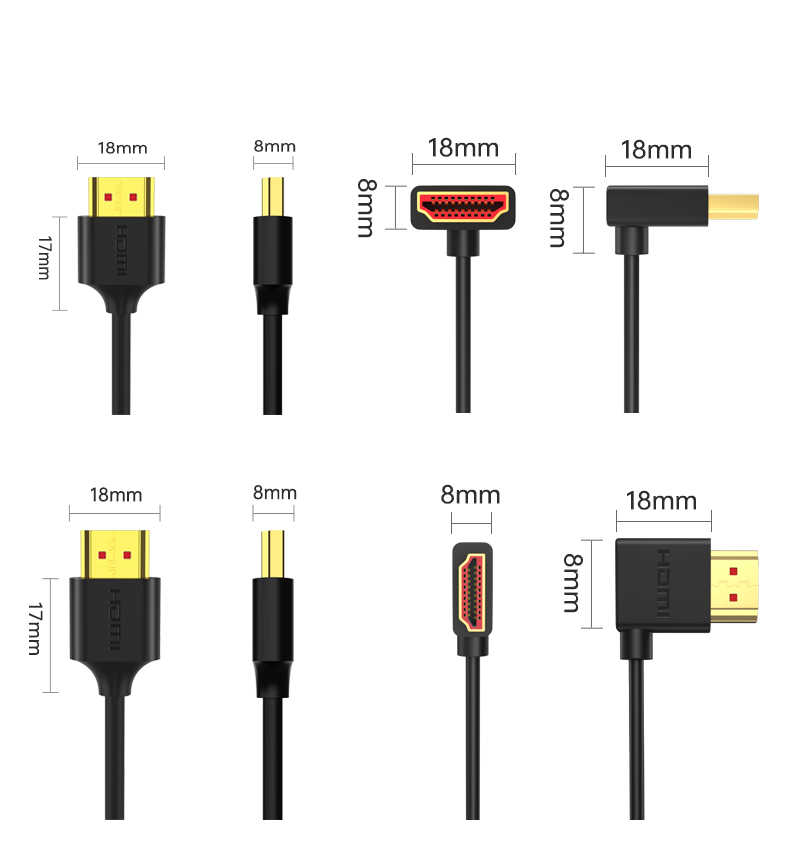 硅胶HDMI2.1弯头柔细线支持10K分辨率8K60HZ兼容4K240HZ@4K144HZ - 图3