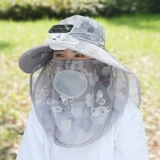 Вентилятор, летняя шапка для взрослых на солнечной энергии, солнцезащитная шляпа с зарядкой, с LED дисплеем