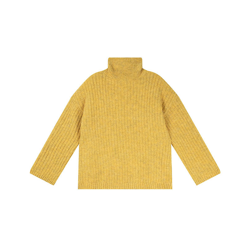 Vaee大码女装秋冬新款慵懒风气质百搭坑条针织上衣胖mm高领毛衣女 - 图3