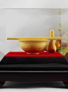 创之禧绒沙金工艺品中式客厅摆件