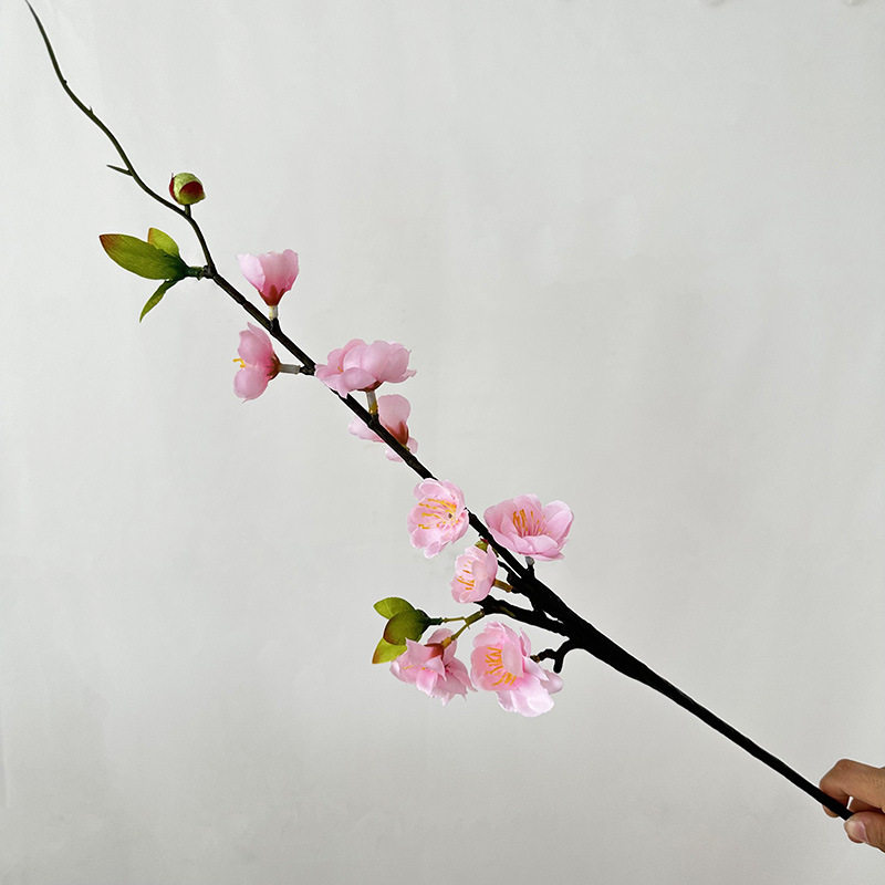 仿真梅花枝假花摆件仿真花腊梅干花桃花客厅摆设花束中式家居装饰,淘宝优惠券,粉丝福利购,淘宝优惠卷