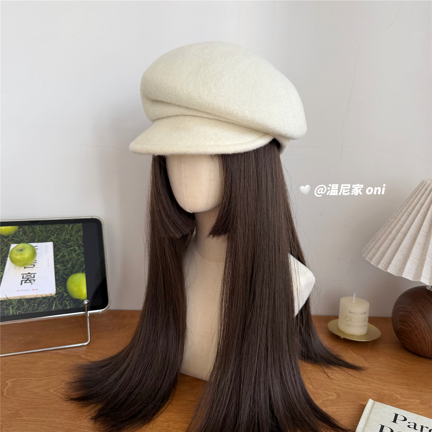 定型褶皱~ins博主fever同款羊毛呢黑色报童帽复古英伦画家帽子潮 - 图2