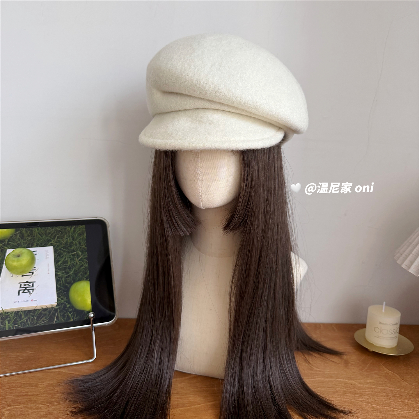 定型褶皱~ins博主fever同款羊毛呢黑色报童帽复古英伦画家帽子潮 - 图0