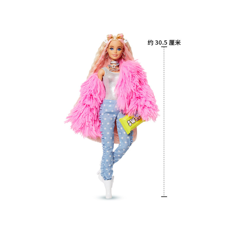 芭比定制粉红甜姐精彩盒女孩儿童 芭比娃娃/配件