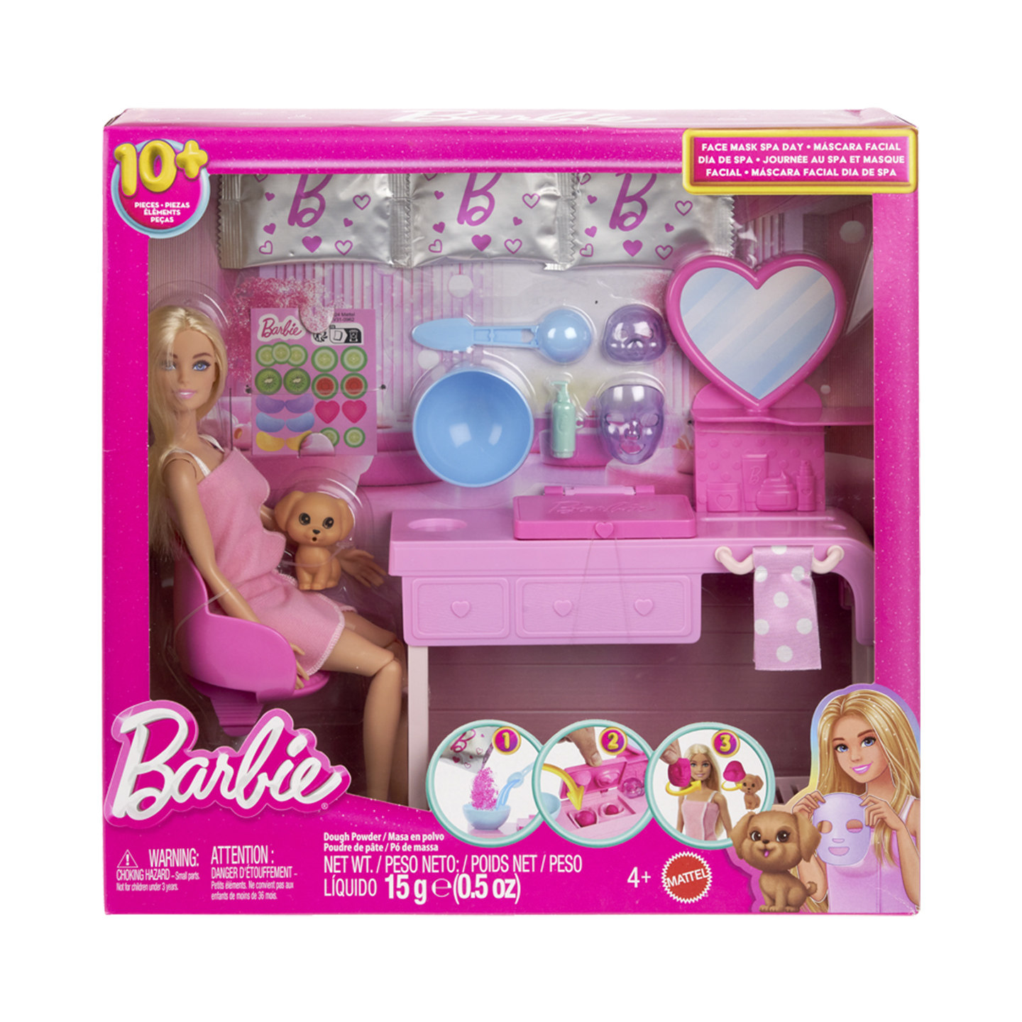 芭比娃娃Barbie面膜SPA益智场景玩具套装女孩过家家生日礼物儿童,淘宝优惠券,粉丝福利购,淘宝优惠卷