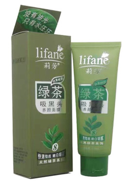 莉芳绿茶快速去死皮素去角质洁面啫喱深层清洁控油保湿嫩肤洗面奶
