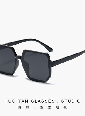 韩版个性无边框一体式偏光太阳镜
