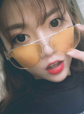 个性浅色镜片蛤蟆镜明星网红潮款