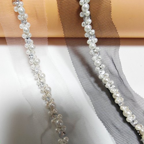 小香风重工手工钉珠花边 dⅰy外套领口袖口肩部装饰配件服装辅料 - 图3