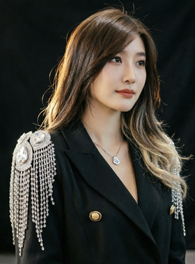 欧美奢华水钻流苏肩章演出服配饰男女舞台COS出服夸张服饰辅料