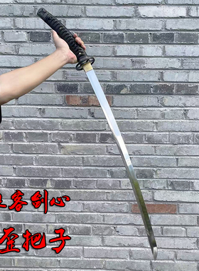 剑心歪把子半太刀龙泉一体高锰钢东洋打刀居合收藏练习摆件未开刃