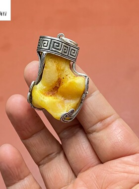 新款民族风中国结复古藏獒牙拐骨吊坠招财热销平安手工
