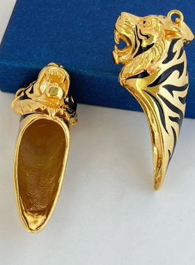 虎牙套托铜镀金珐琅批发男