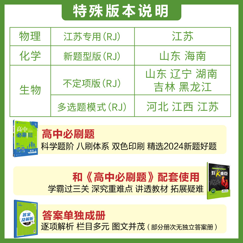 2025新教材高中必刷题语文数学英语物理化学生物地理历史政治选择性必修1234第一二三四册适用新高考讲解狂K重点67理想树模拟解读