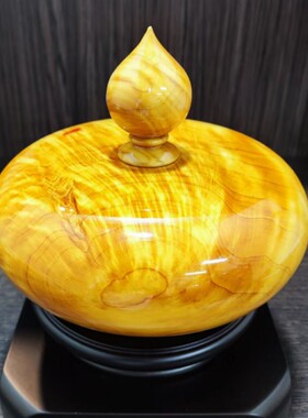 台湾桧木聚宝盆简约装饰摆件天然