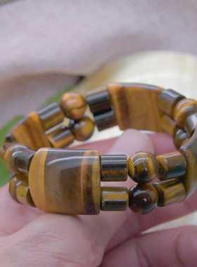 圆梦开运阁天然黄虎眼手排手链