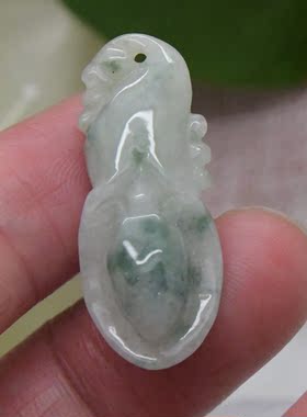 圆梦开运阁漂蓝花冰糯种A货翡翠兰花吊坠 1号