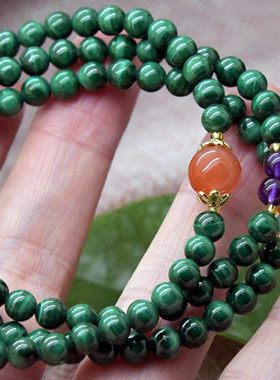 鹏明仙天然南红和田玉好运手链