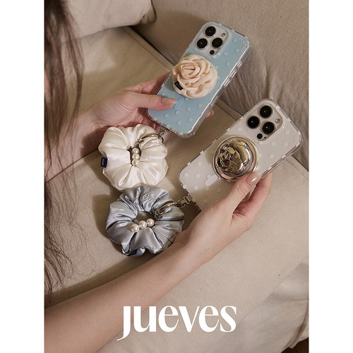 【周雨彤同款】JUEVES星期四“巴黎假日”波点调色盘磁吸壳16pro手机壳苹果16pm全包17promax适用华为mate70 - 图3