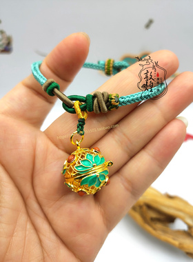 diy景泰蓝小夜灯香囊红绳手链