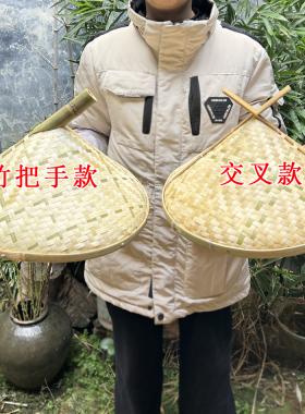 竹编甲鱼锅盖特色菜竹编盖子餐厅上桌盖子砂锅竹盖蒸锅炒锅草帽盖