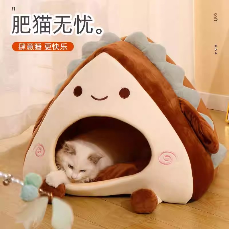 猫窝四季通用封闭式安全感猫房子帐篷猫屋安全感冬季冬天保暖狗窝 - 图2