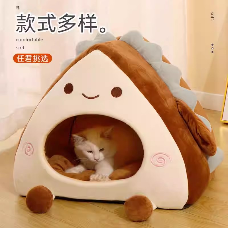 猫窝四季通用封闭式安全感猫房子帐篷猫屋安全感冬季冬天保暖狗窝 - 图1