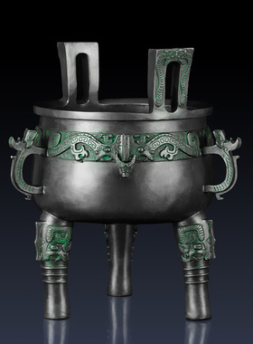 龙纹办公室招财工艺品青铜鼎