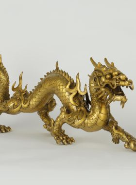 古叶家居黄铜装饰品家居客厅龙年
