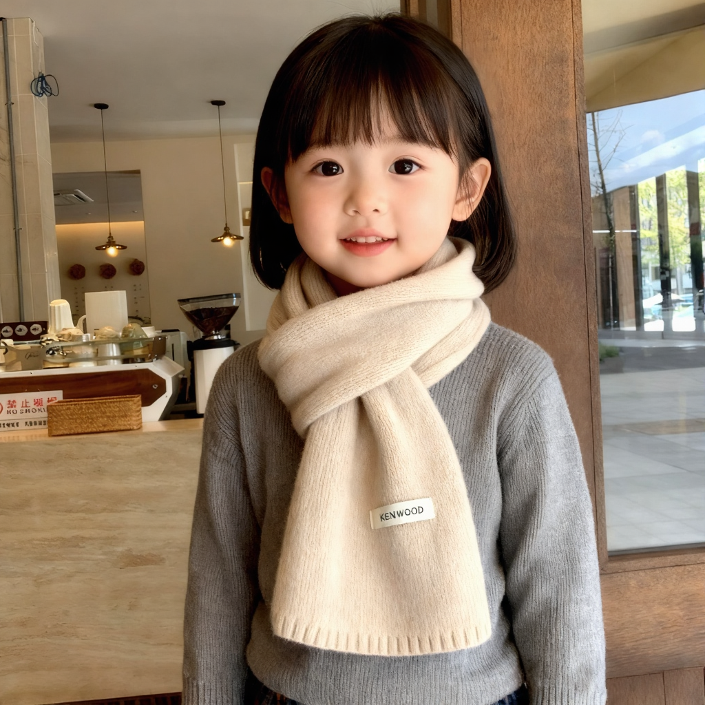 儿童围巾纯羊毛女童围脖冬天保暖男孩学生新年本命年礼盒红色围巾,淘宝优惠券,粉丝福利购,淘宝优惠卷