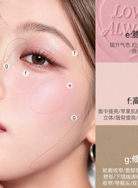 novo点彩七色综合盘眼影盘高光腮红修容一盘全妆多用低饱和新手