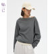 Lazy off-shoulder ເຮືອຄໍເສື້ອ sweatshirt ວ່າງສະບາຍ