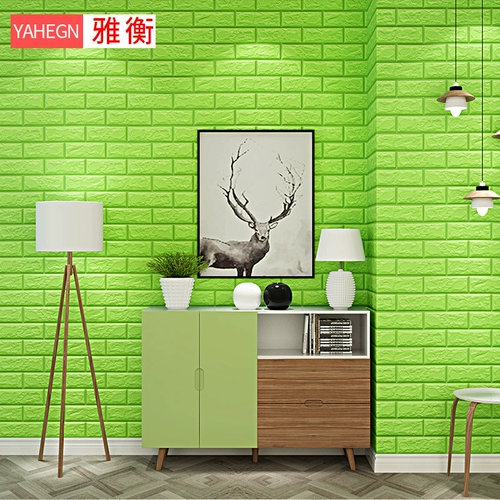 Самоклеющиеся трехмерные обои на стену для спальни, водостойкий пеноблок, наклейка, в 3d формате