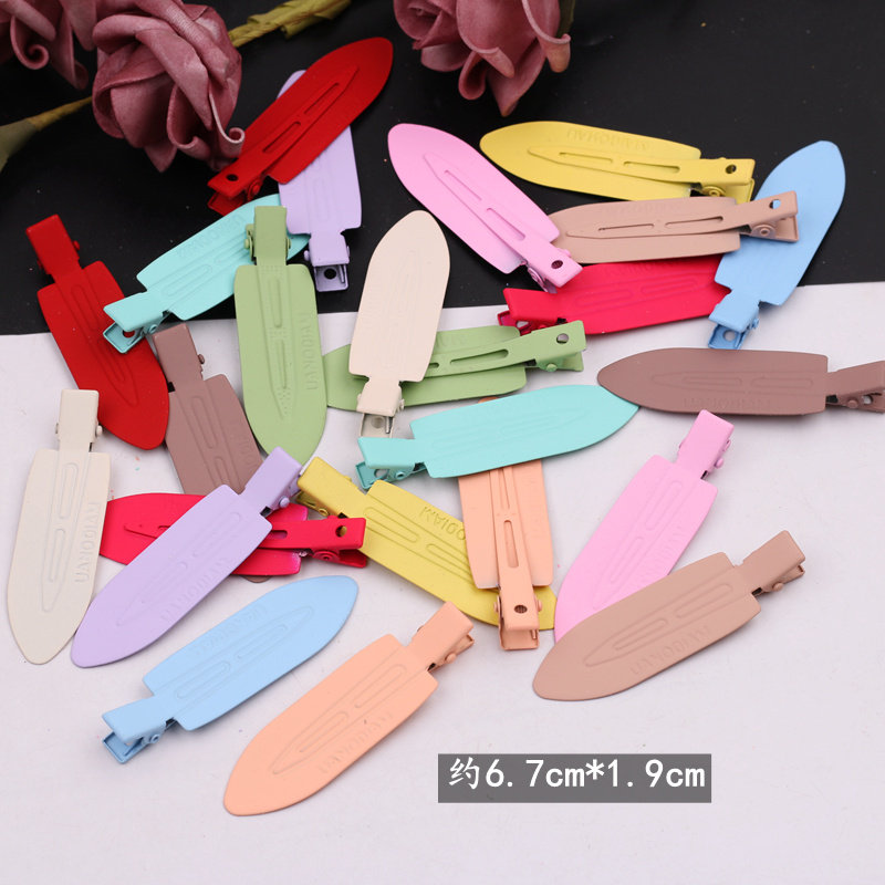 奶油胶发饰材料儿童手工diy糖果色磨砂橡皮漆刘海夹边夹双叉夹子,淘宝优惠券,粉丝福利购,淘宝优惠卷