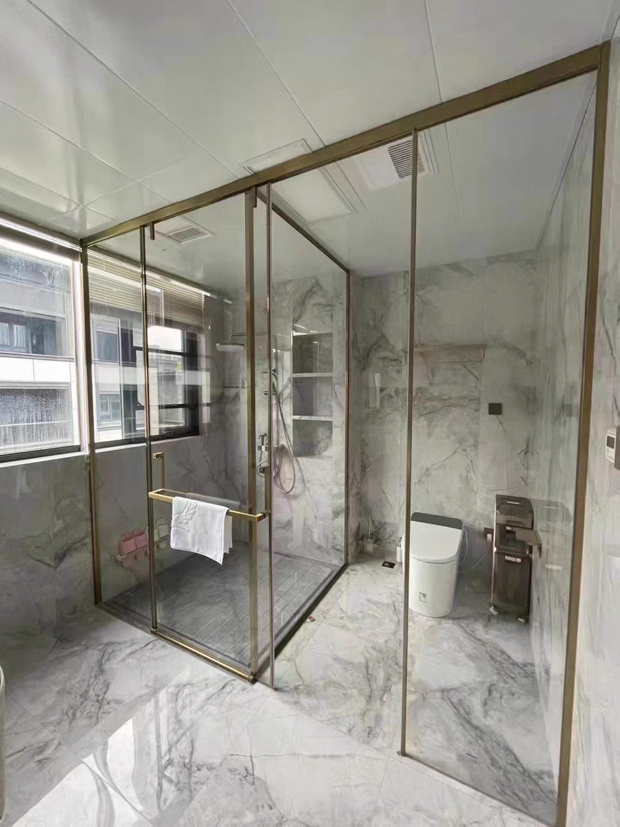 定制淋浴房T形一门两用玻璃推拉门卫生间干湿分离304不锈钢隔断,淘宝优惠券,粉丝福利购,淘宝优惠卷