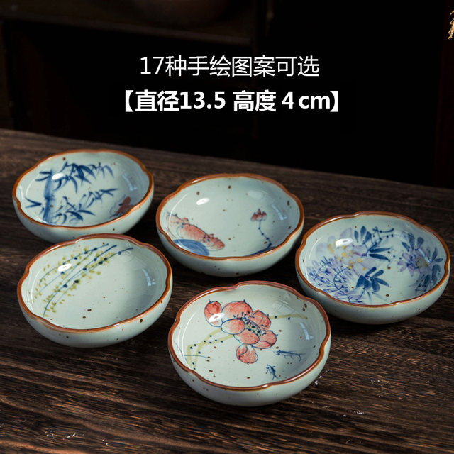Retro style refreshment pan Zen fruit pan Jingdezhen