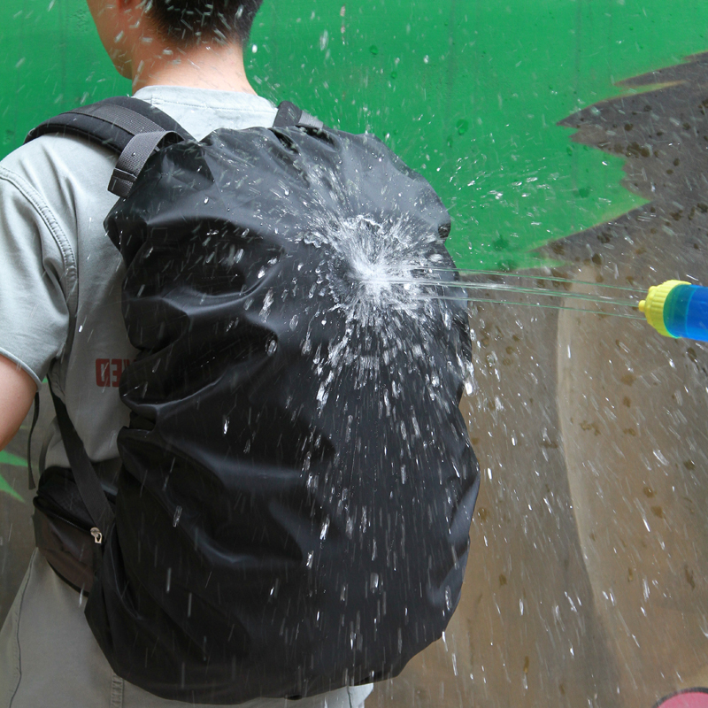 户外防雨罩布大容量双肩包登山包拉杆书包防水套骑行背包防尘泥袋-图0