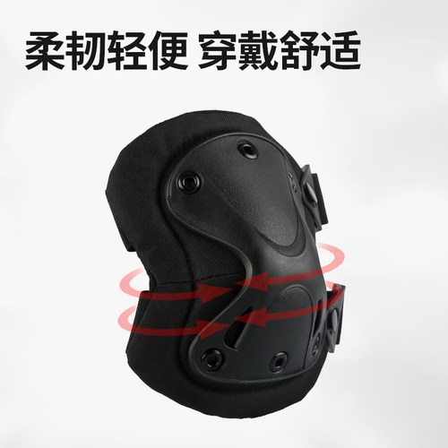 战术护膝护肘套装军迷男软壳爬行训练护膝户外骑行攀岩防摔保护具 - 图2