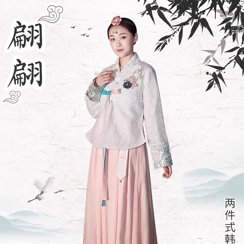 韩服女少数民族朝鲜族服装韩国古装成人刺绣花拍照写真舞台演出服-图1