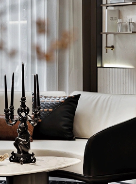 中古风树脂猩猩五头烛台摆件样板间售楼处民宿酒店餐厅桌面装饰品