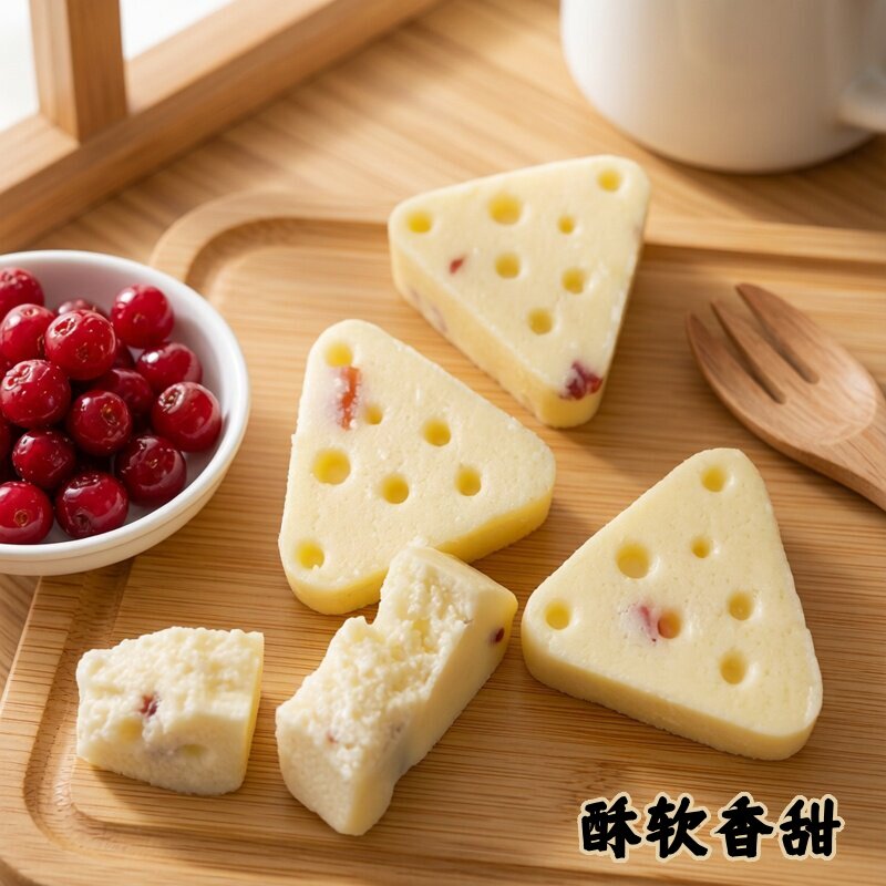 图腾牧场鲜牛奶芝士酪内蒙古特产果粒三角奶酪块儿童零食酥软不腻
